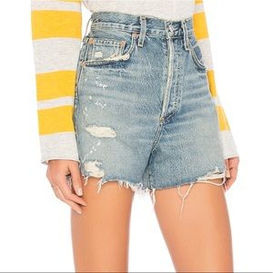 Agolde Dee ultra high-rise shorts in Ricochet, 25